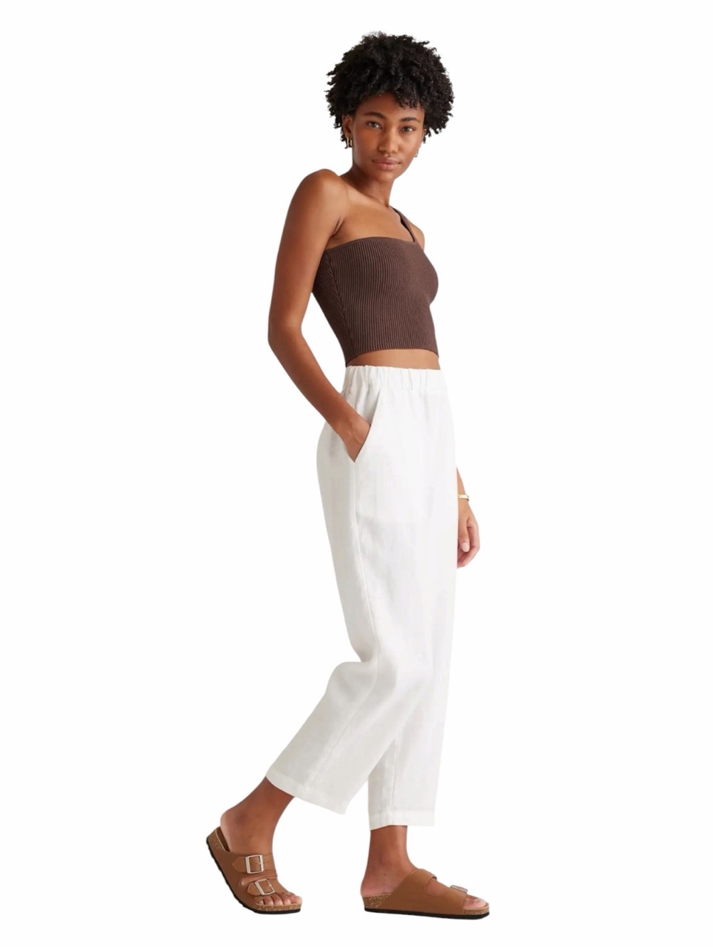 Quince NWT 100% European Linen Pants White Small